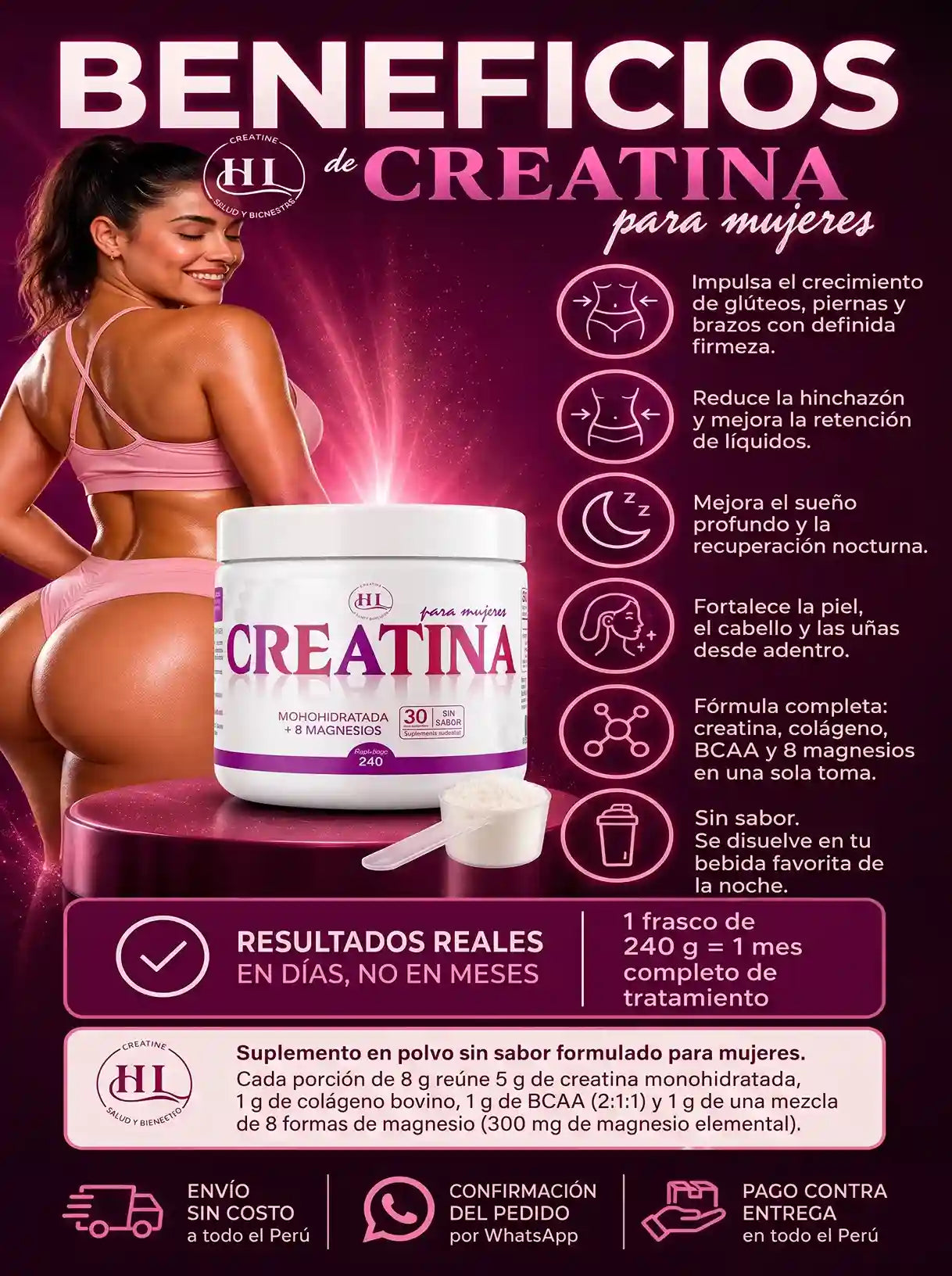 Beneficios de la Creatina 11 en 1 para mujeres
