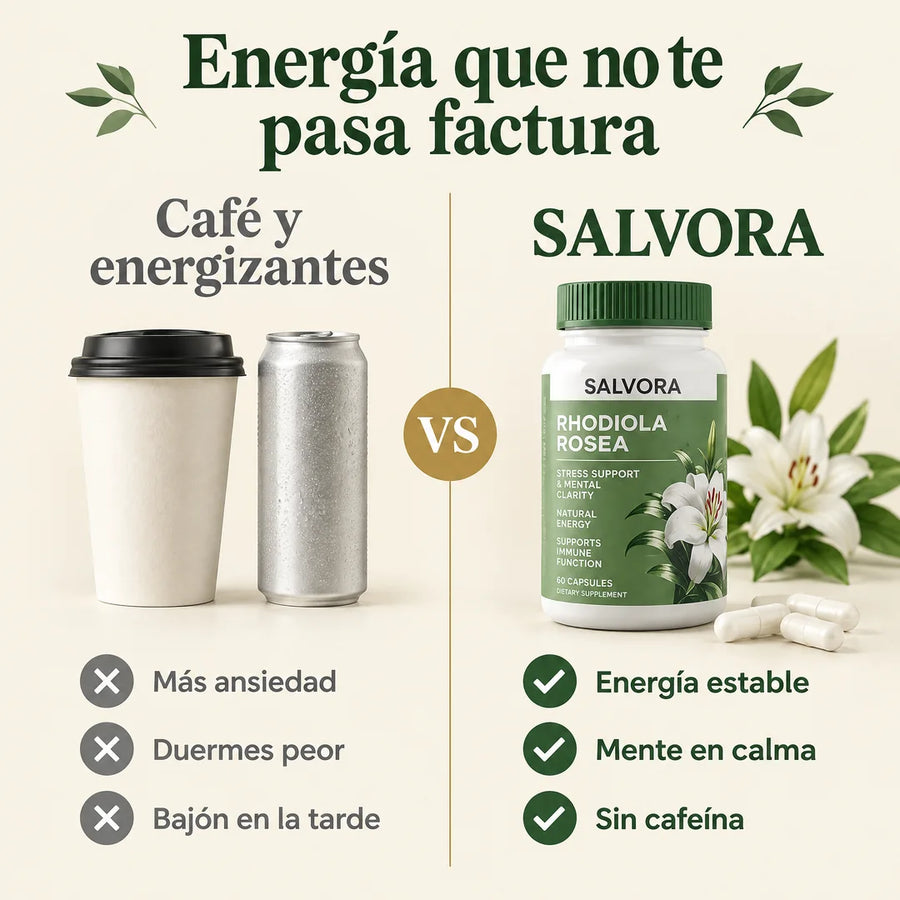 SALVORA vs café y energizantes