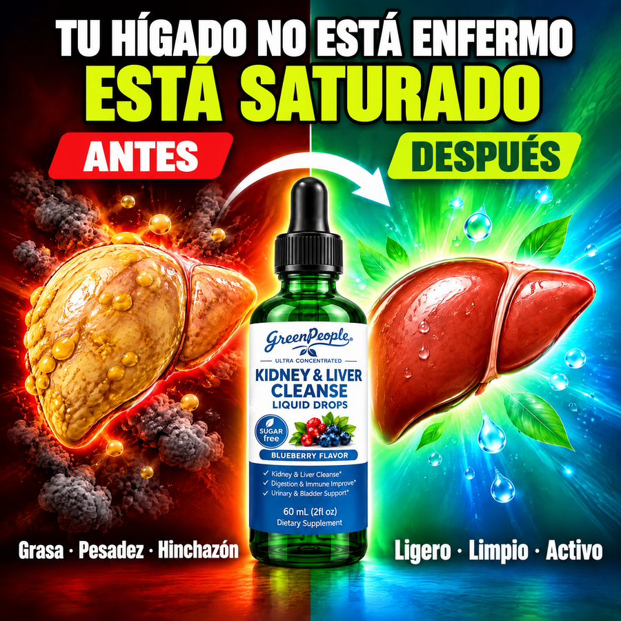 Hígado saturado antes y después, imagen ilustrativa