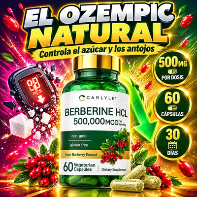 Berberina HCL 500 mg – Carlyle (60 cápsulas)