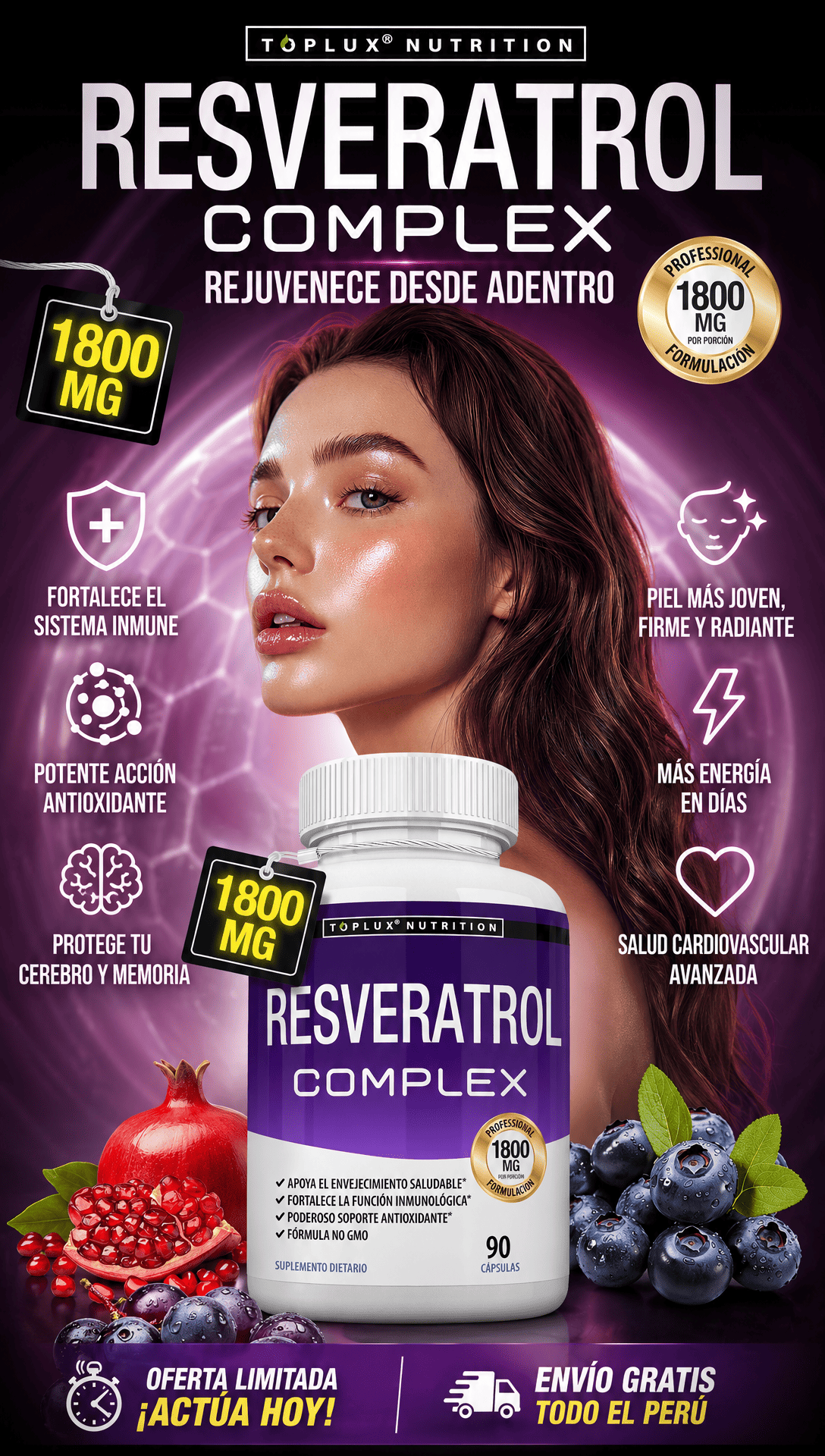 RESVERATROL COMPLEX 90 CAPSULAS