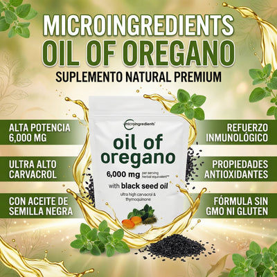 Oil Oregan · 6000 mg MICROINGREDIENTS